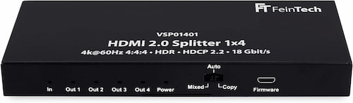 FeinTech VSP01401 HDMI 2.0 Répartiteur 1 sur 4
